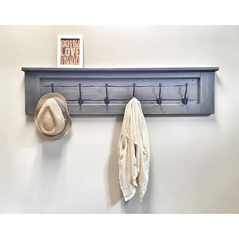 Huge Rustic Wooden Entryway Coat Rack Hooks, Wall Home Decor, Wood Furniture