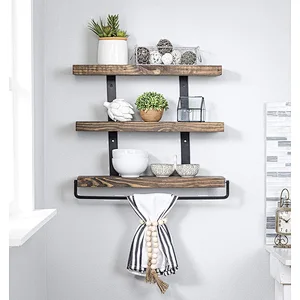 Nursery shelf  nursery decor floating shelf  hanging shelves   wood home decor  modern decor rope shelf