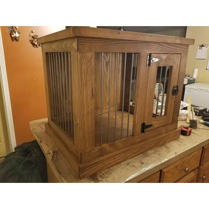 Pet house or bed/modern indoor dog house- Dog crate end table, Dog Kennel Furniture, Rustic TV stand
