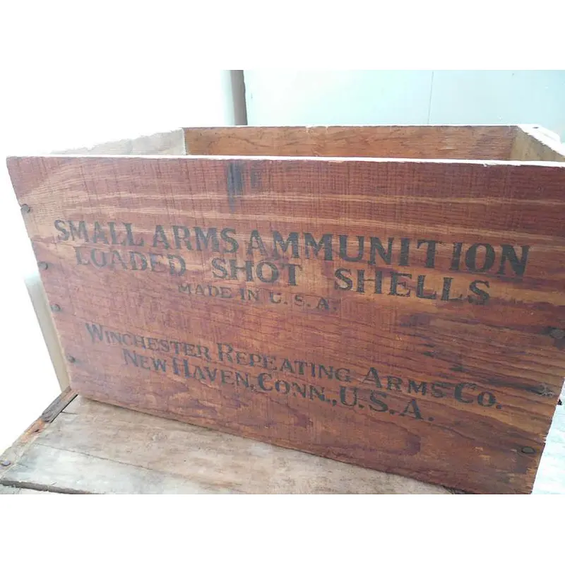 Rustic personalized customized wholesale big practical cheaper decoration  Vintage sturdy Wood Winchester Ammo Boxes  crates