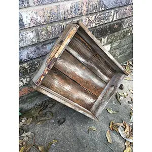 Vintage Wooden  Tote, Wooden Crate Carrier, Vintage Wood Tray with Handle, handmade serving tray