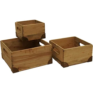 modern home decor Wood Decorative Crates/Boxes  Set of 3