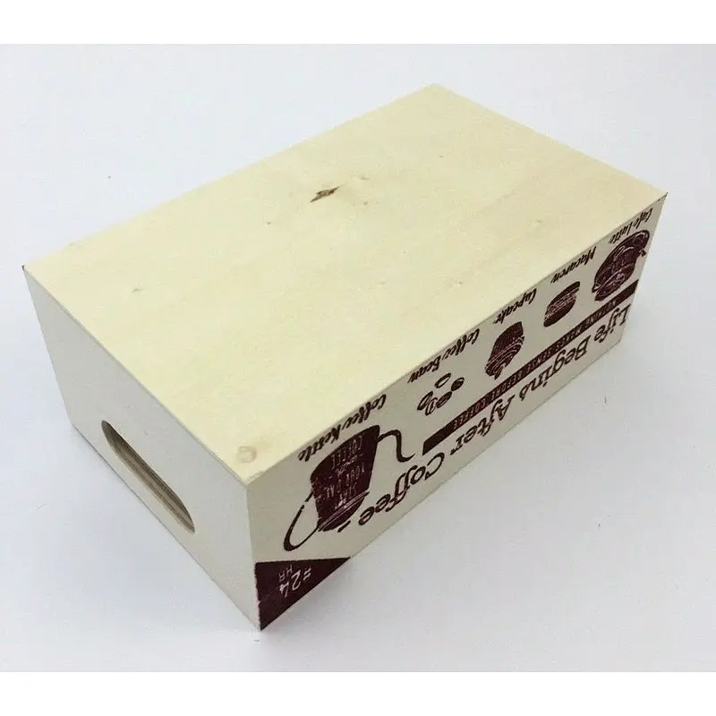 Mini Vintage Organizer Coffee Storage Wood Box Wood Pod Storage Container