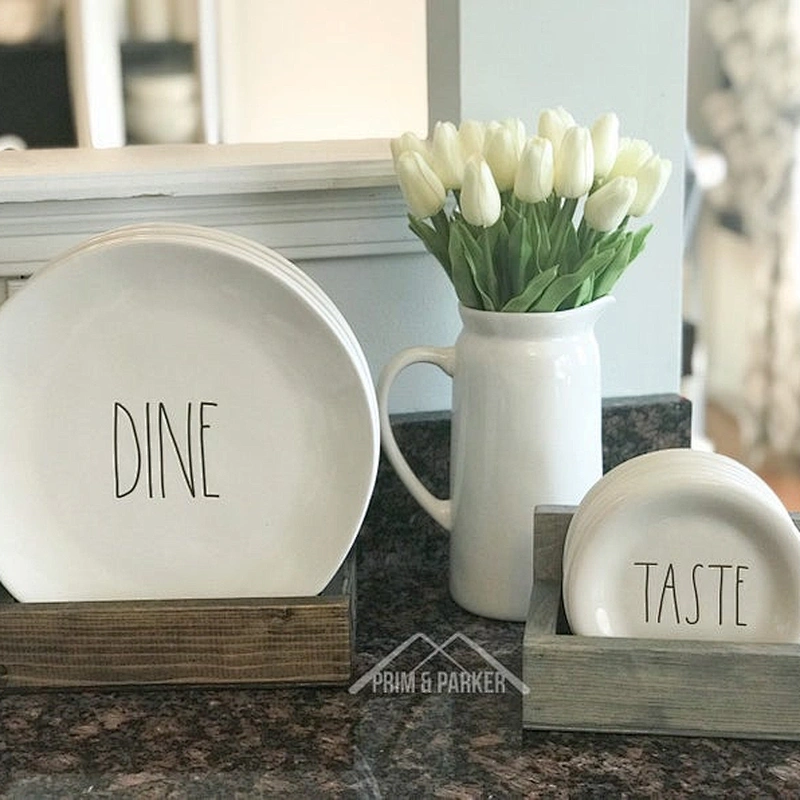 Modern Farmhouse Decoro Wooden Serving Trays Wooden Tray Wood Dinner Plate Tray Bread Wooden Trays and Boxes