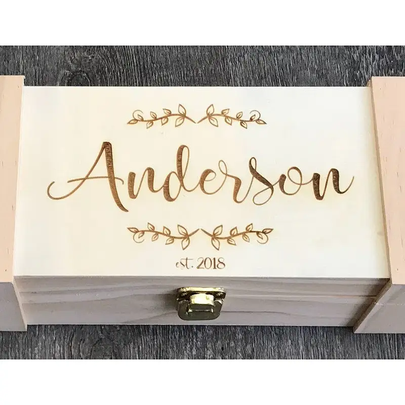 Rustic personalized customized unfinished wholesale Wooden Wine Box,elegant   Wine Box, Personalized Wine Box packaging