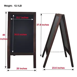 Sandwich Board Promotion Menu Display with Liquid & Solid Chalk for Business Wedding Restaurant Party Cafe