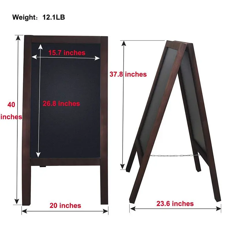 Sandwich Board Promotion Menu Display with Liquid & Solid Chalk for Business Wedding Restaurant Party Cafe