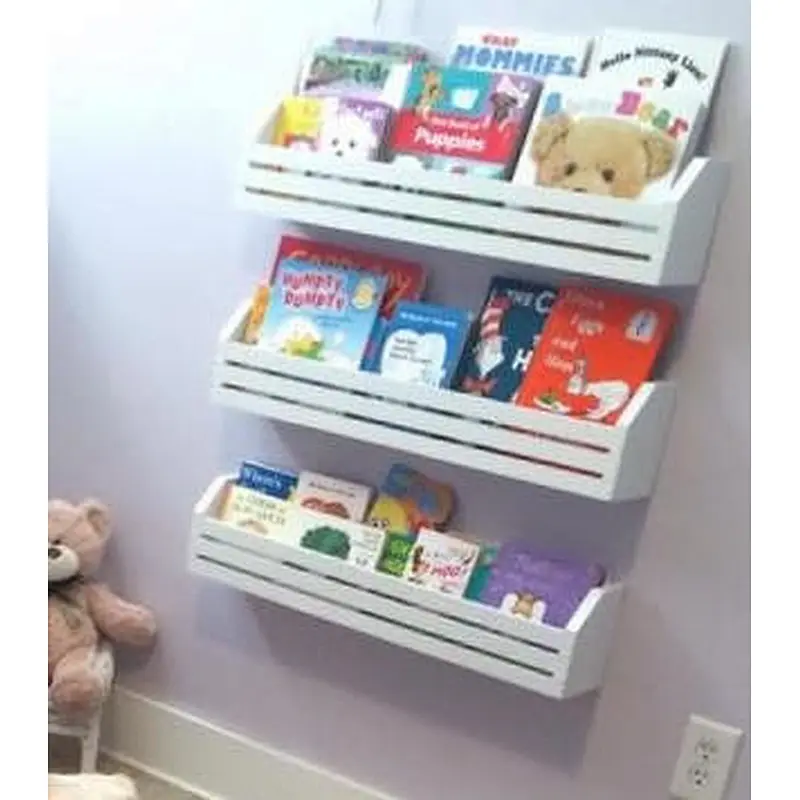 Wall-mounted Shelf,shelf,Wooden storage rack,Children's Book Shelf---Set of 3