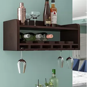 Wine Rack Customize 6 Bottle Wall Mounted Shelf