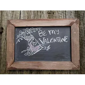Real Slate Chalkboard in Rustic Wooden Frame