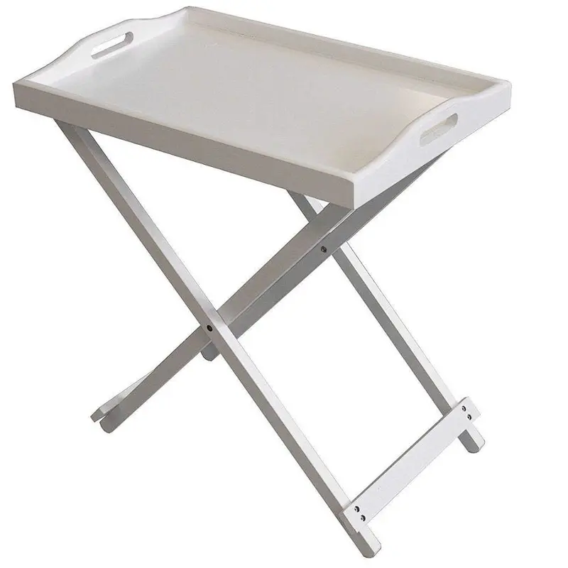 Cheapest Country Rustic Wood Coffee Tray-Wooden Folding Butler Tray Breakfast Serving Laptop Tray Side Table