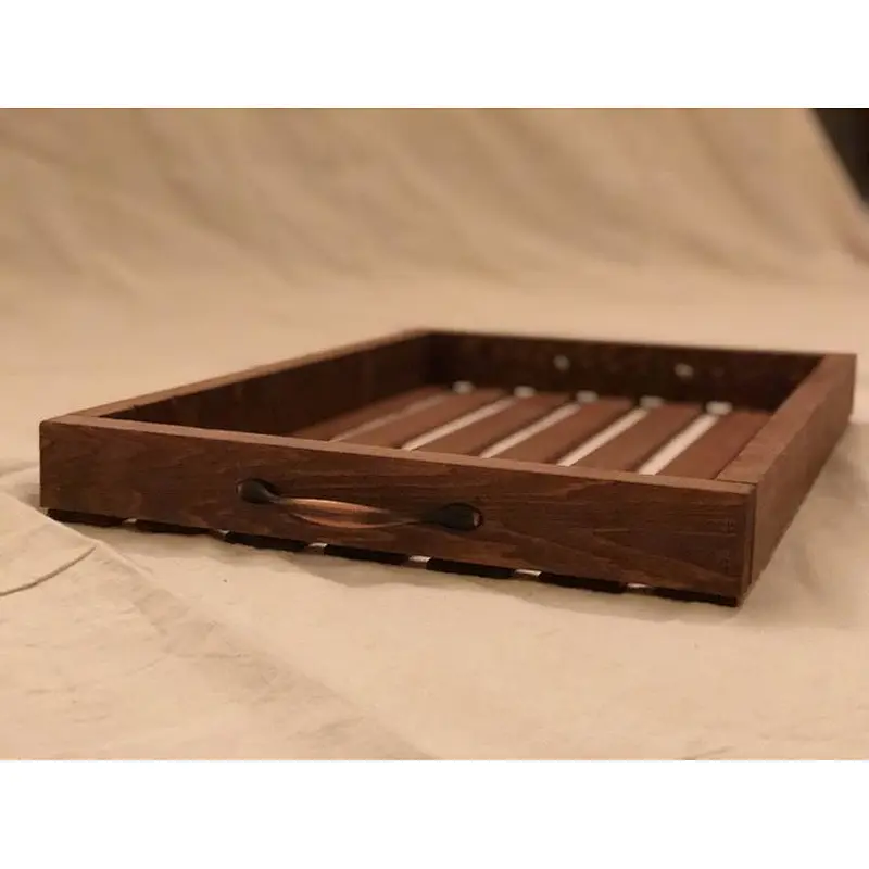 Serving Wooden Tray Rustic Home Decor Serving Trays for Ottomans Wooden Serving Trays Wooden Tray With Handle