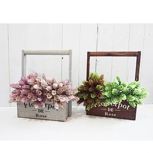 Rustic Wooden Planter, Flower Girl Basket, Wedding Flower Basket  Floral Basket Shape for Wedding