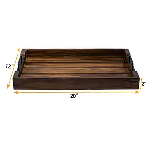 Rustic Wooden Ottoman Tray Wooden Serving Trays Wooden Trays For Decoration Wooden Tray Handle Large Wooden Trays