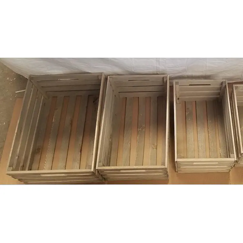 Nested Wood Crates - 3 piece, Medium, Large, X-Large, Rustic Stain or Unfinished, Storage, Decoration