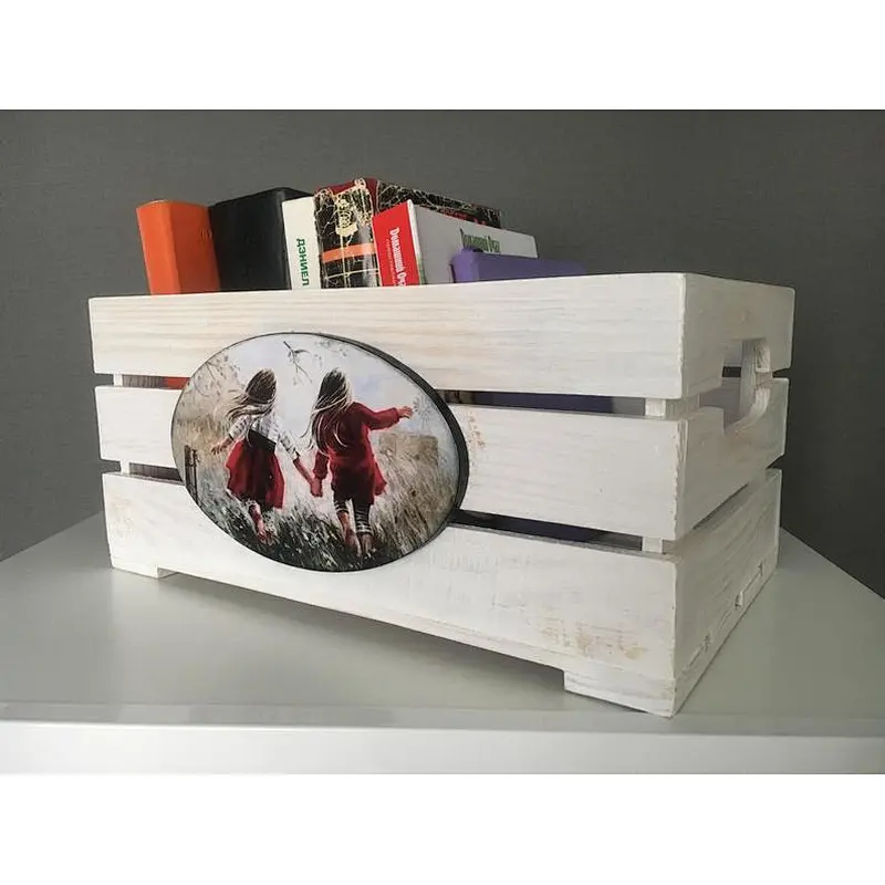 Rustic Solid Wood book  Crate Bathroom storage container Baby room Decor Storage book  Box Wedding Crate Rustic Wood Crate