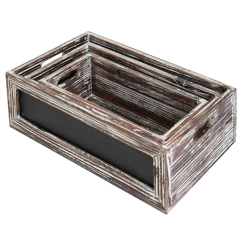 shabby chic unfinished wooden crate box  Apple crate Vegetable box bin Potato tool Storage with wooden  crate  Chalkboard
