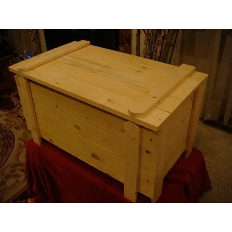 Custom built wooden Unfinished pine Toy Box / Chest with one monogram letter pine toybox Personalized