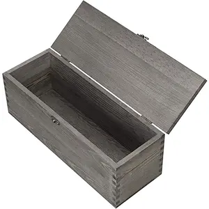 Wooden boxes unfinished small wooden  jewelry box wooden wedding card box custom wooden gift box