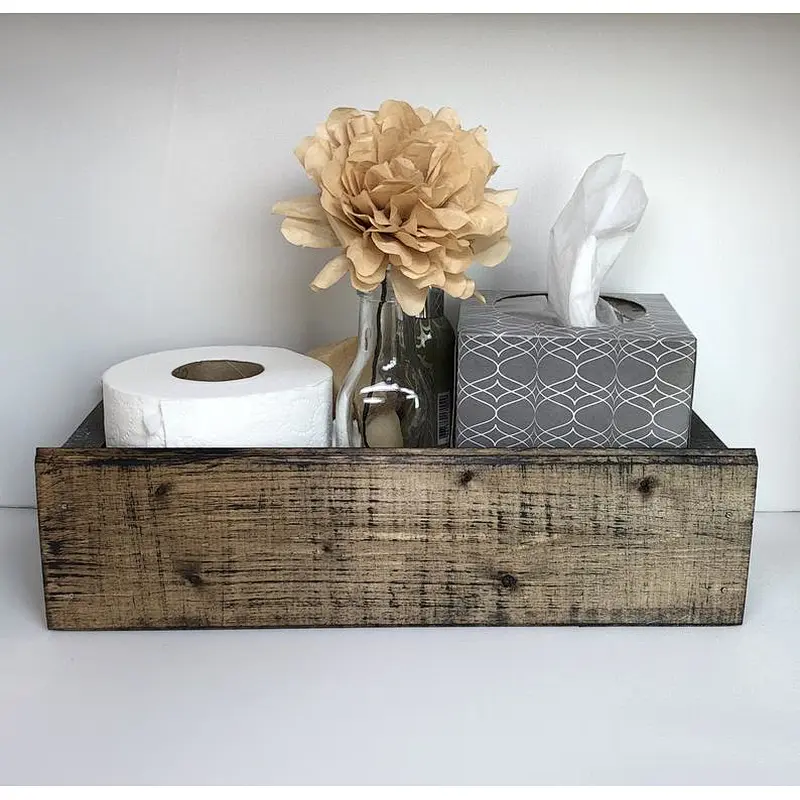 A crate planter in the style of a country farmhouse   wood box