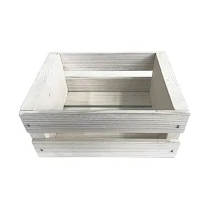 Pine Crate Wooden Box Rustic Storage Wood or Centerpiece Decor Antique  Ufinish