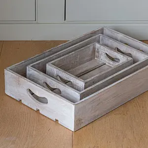 Custom unfinished Wood Tray Wooden Fish Crate