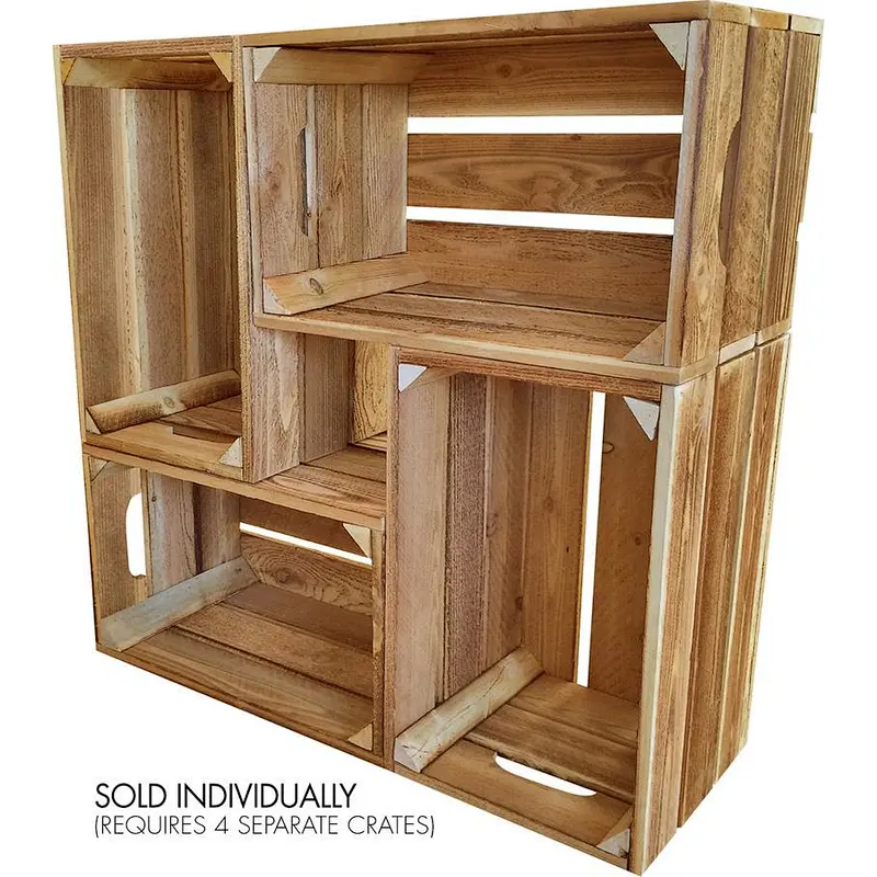 Rustic cheap wooden fruit storage crates for sale customized
