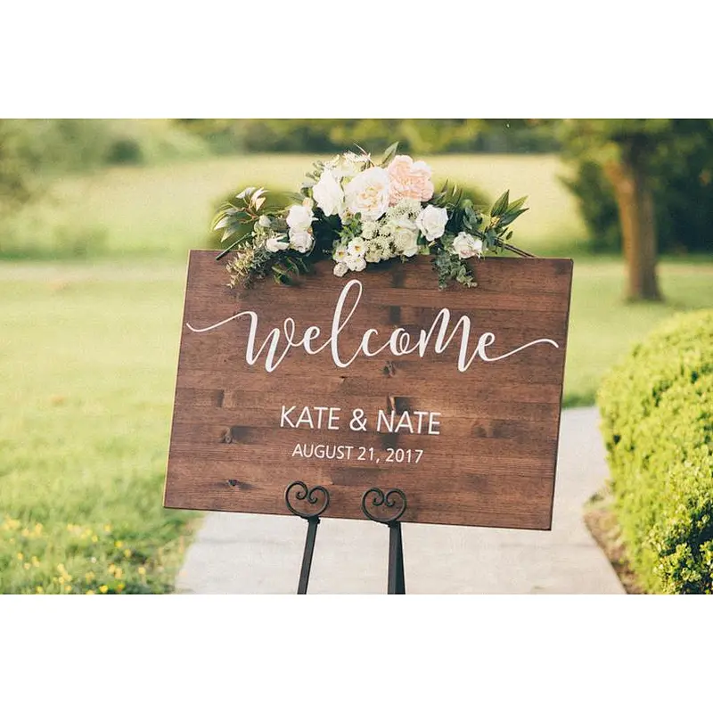 Rustic Wedding Welcome Sign - Wood Wedding Sign - Rustic Wedding sign blank