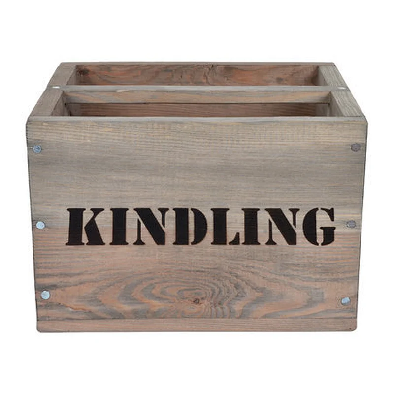 Rustic Kindling Box - Wooden New Storage Box