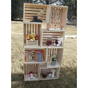 Wooden Wine box Storage Box Unfinished Wooden Crate