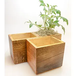 Large Plant Pot Rectangular Planter Rustic Modern Planter Herb Planter