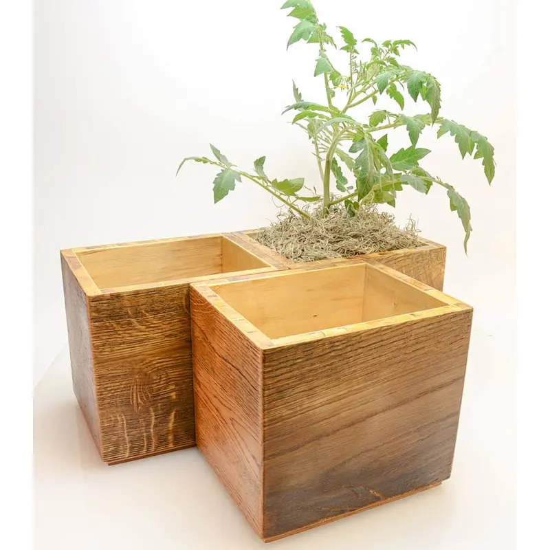 Large Plant Pot Rectangular Planter Rustic Modern Planter Herb Planter