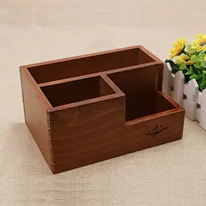Small Wood Box Pot For Succulent Planter