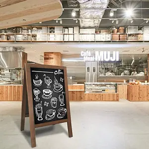 Sandwich Board Promotion Menu Display with Liquid & Solid Chalk for Business Wedding Restaurant Party Cafe