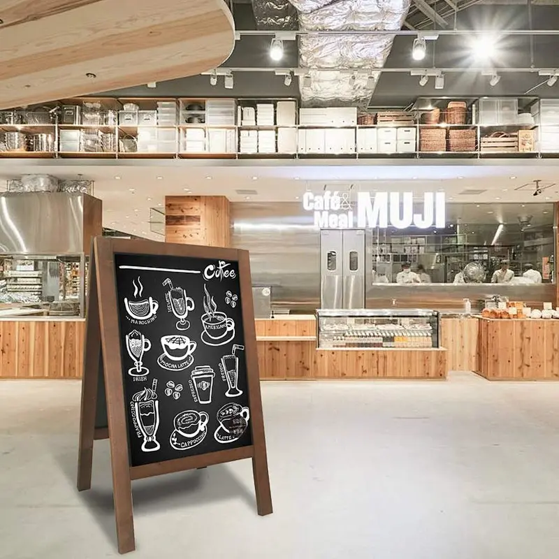 Sandwich Board Promotion Menu Display with Liquid & Solid Chalk for Business Wedding Restaurant Party Cafe