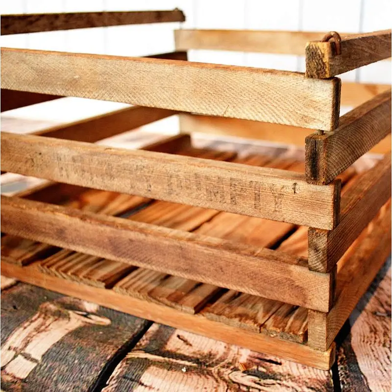 Egg Crate Vintage Humpty Dumpty Wood Crate Box