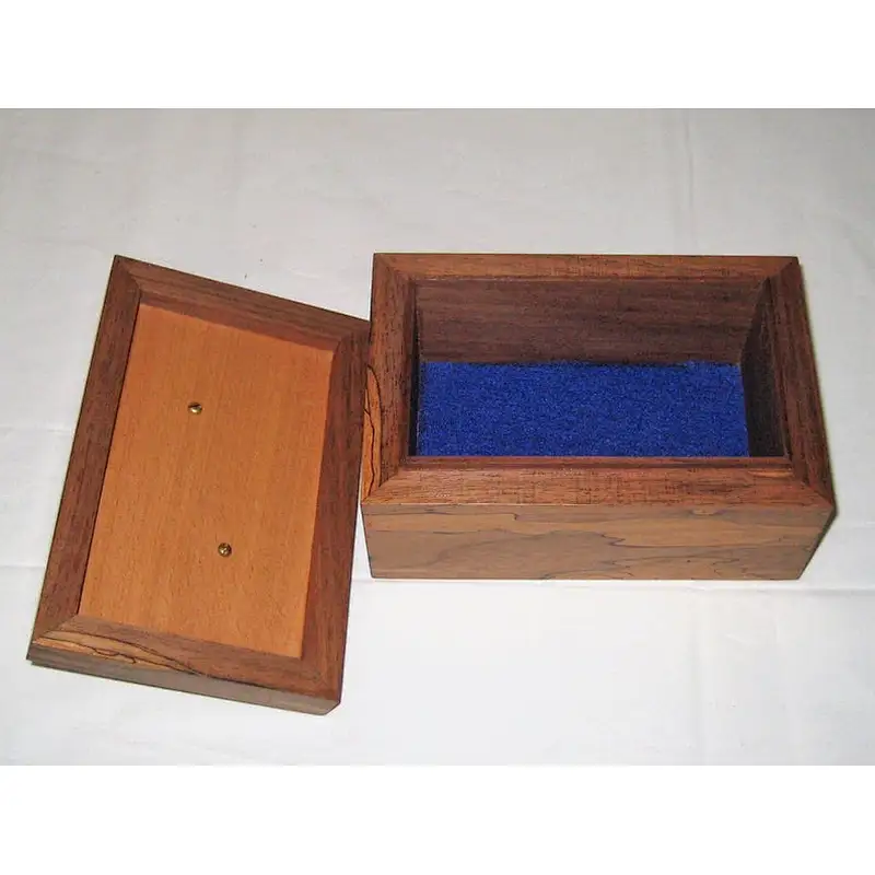 Custom wooden gift box wooden wedding card box wooden boxes with hinged lids
