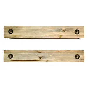 Spiretro Dimension Floating Shelves Wall Mounted Set of 2, Rustic Torched Wood -16.5 inch Ledge to Storage Organize and Display