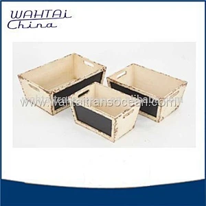 Rustic personalized customized decoration delicate practical wholesale Set Of 3 Cheap Wooden Packaging Gift Tools Crate Box2020