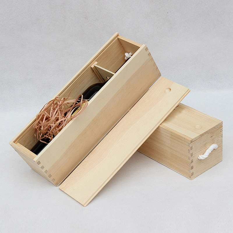 Simple personalized Customized  wholesale delicate practical cheaper big  Unfinished Wood Wine Box From China For Sale 2020