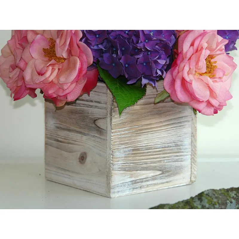 wood boxes woodland planter flower box rustic pot vases wedding wooden boxes rustic hydrangea wedding bouquet arrangement center