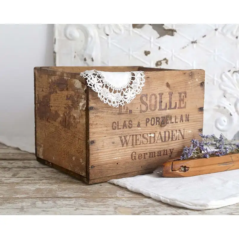 Vintage Wooden Crate, Wood Box, Farmhouse Decor