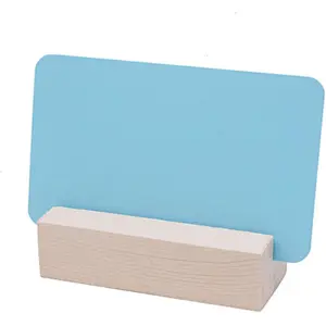 Unfinished Wood Base Business Wooden Menu Holder Table Card Holder Postcard Photo Picture Display Stand