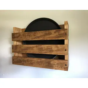 Wooden storage rack,Rustic holder serving trays Restaurant Wood rack