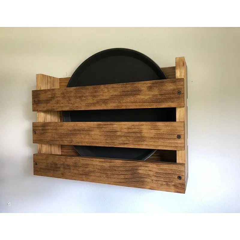 Wooden storage rack,Rustic holder serving trays Restaurant Wood rack