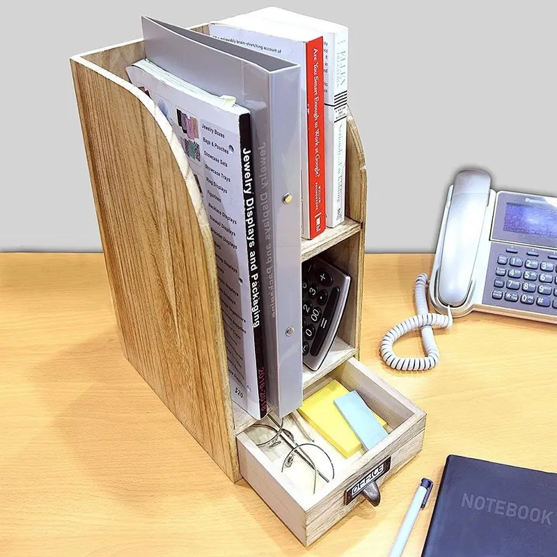 Wooden organizer boxes for crafts.Wooden Desk Organizer For Desktop Accessories