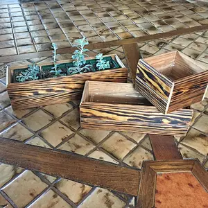 Wood Planter, Decorative Box,  Houseplant Box