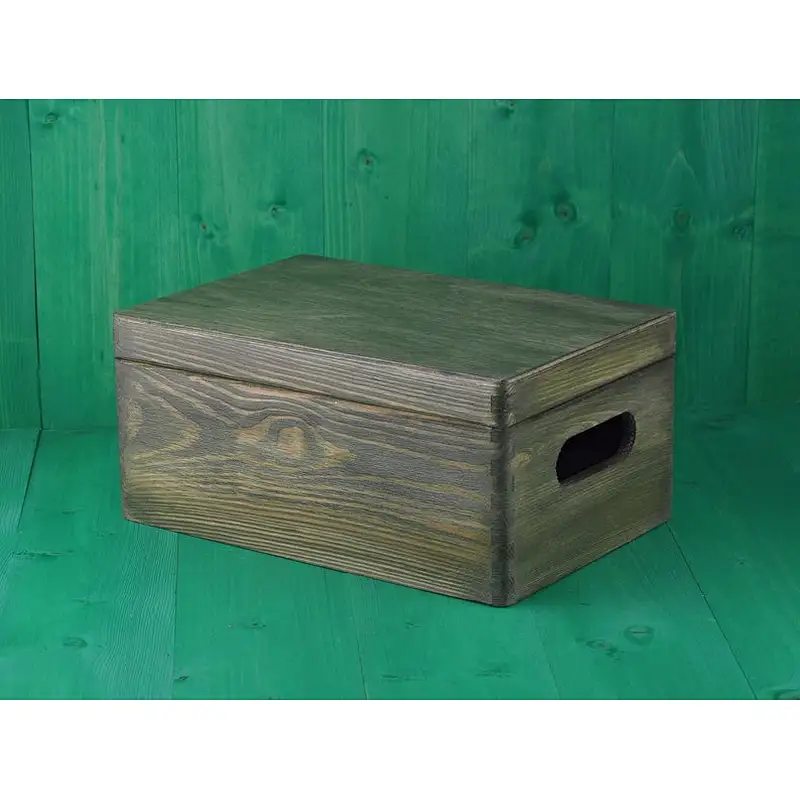 Green Wooden Box. Personalized and engraved box. Christmas gift box, Box for toys, Green Storage Box.