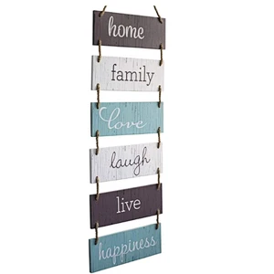 Excello Global Products Large Hanging Wall Sign: Rustic Wooden Decor