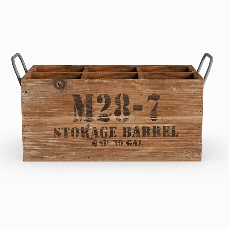 Storage Box-French Wine Crate - Natural Stamped Wooden Wine Crate,wooden boxes